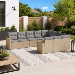10-Piece Garden Sofa Set: Stylish and Compact Seating