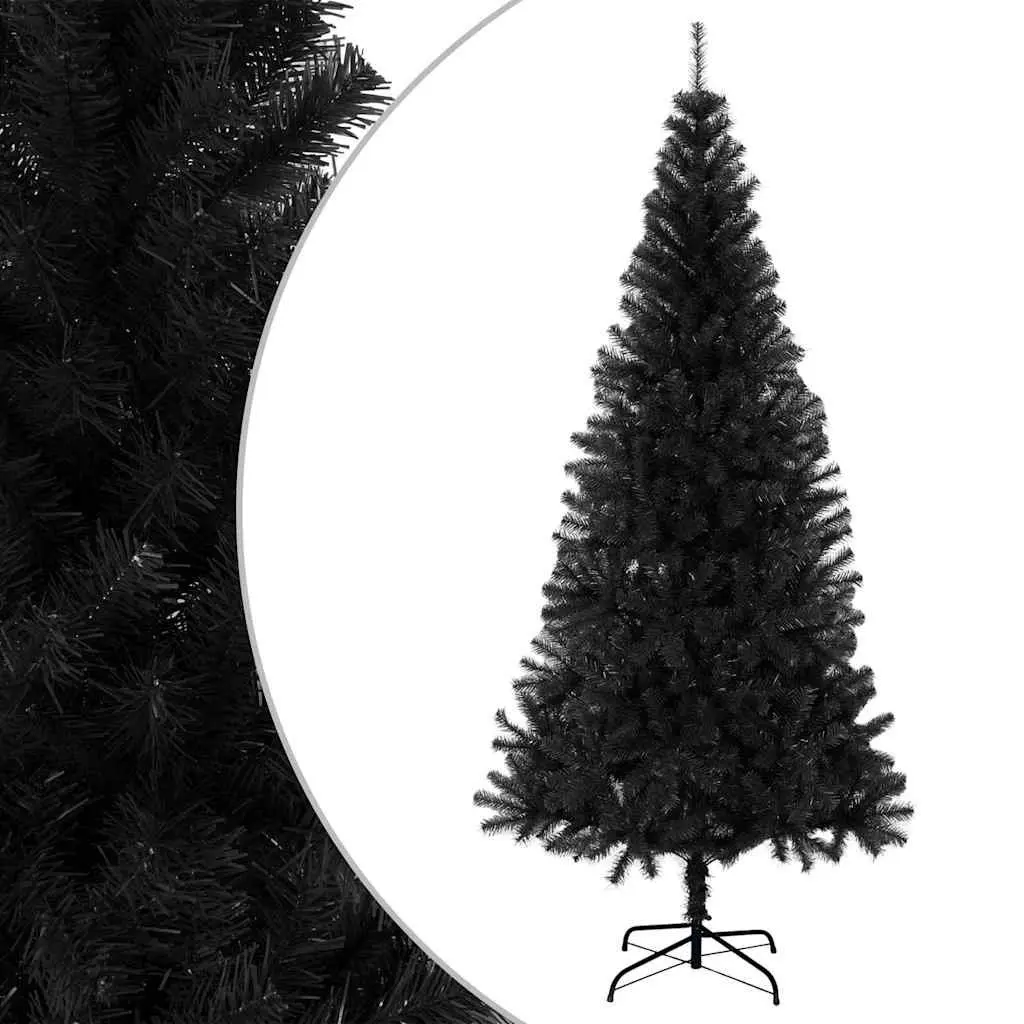 Artificial Christmas Tree Black 180 cm Lifelike Appearance Indoor Outdoor