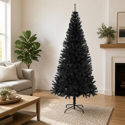 210cm Black Christmas Tree – Perfect Holiday Decor