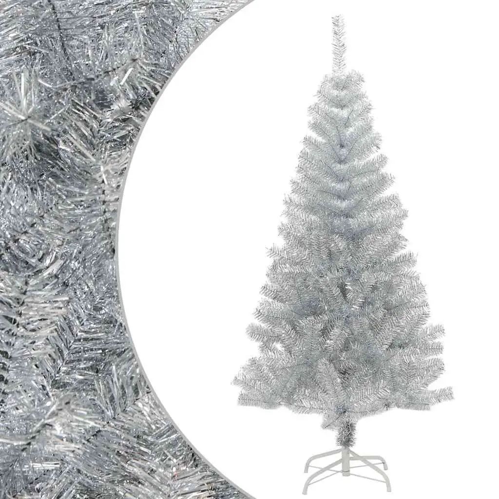 Artificial Christmas Tree Silver 150cm Reusable Indoor Outdoor Holiday Decoration