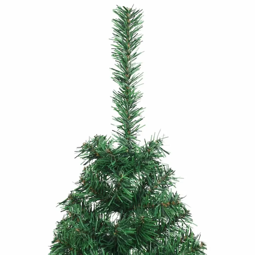 Artificial Half Christmas Tree 150cm Green PVC with Stand Space-Saving Wall