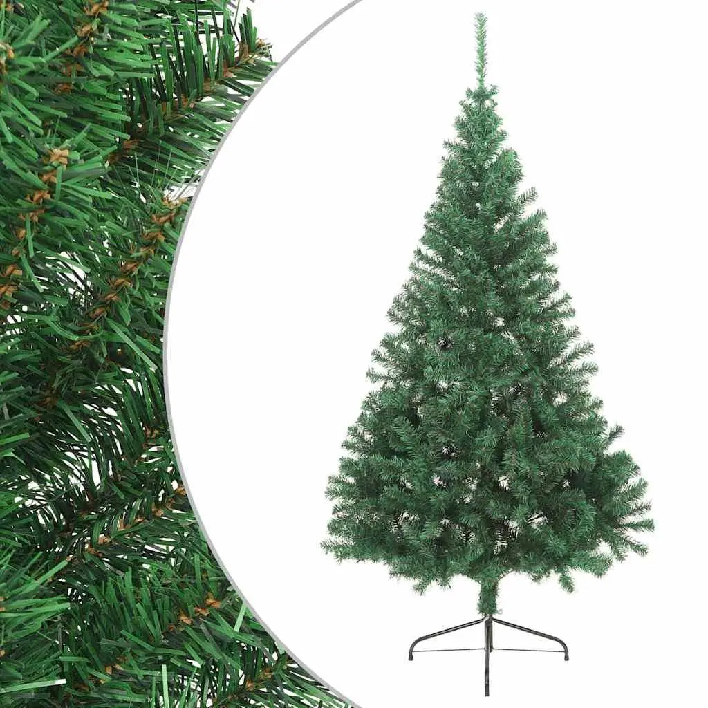 Artificial Half Christmas Tree Wall Mount Green 210cm PVC Holiday Seasonal