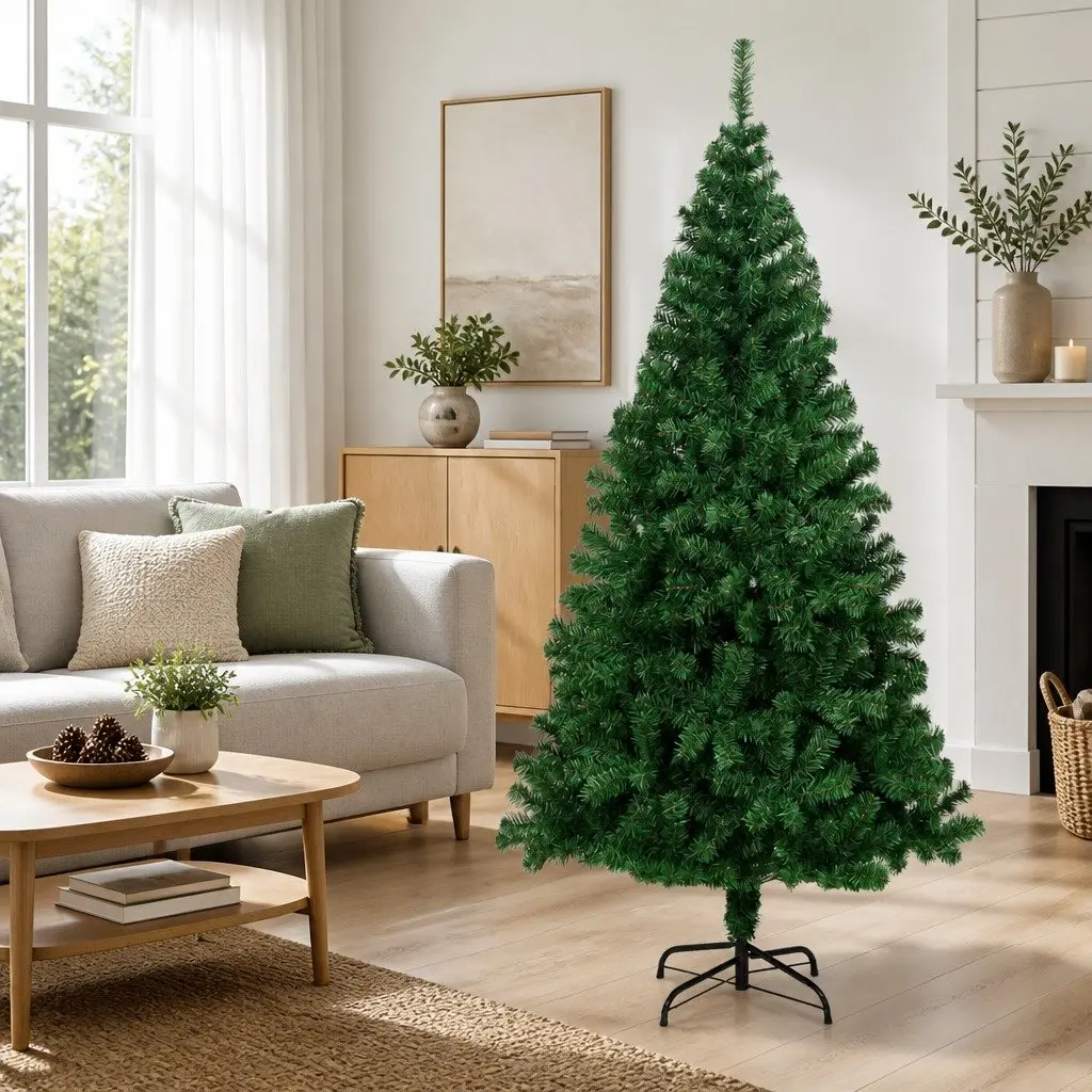 Artificial Christmas Tree Green 180cm Thick Branches Indoor Outdoor