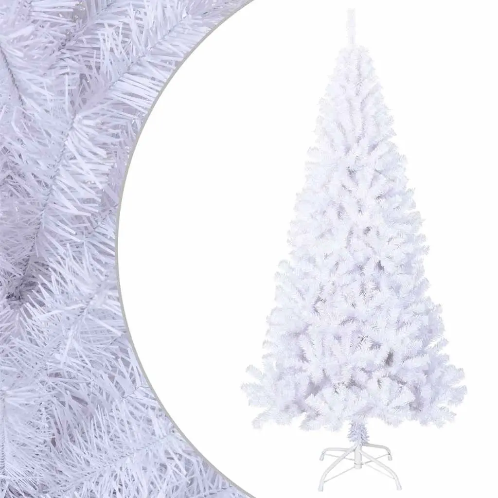 Artificial Christmas Tree White 210cm Thick Branches Adjustable PVC Holiday Decoration