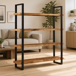 Durable 4-Tier Bookcase for Stylish Storage