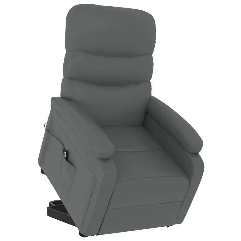 Stand Up Chair Electric Power Lift Recliner Armchair Anthracite Faux Leather