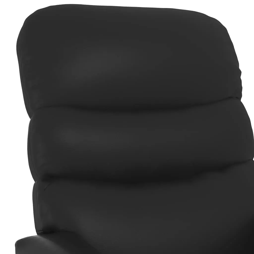 Electric Massage Recliner Chair Black Faux Leather Stand Up Lift Function