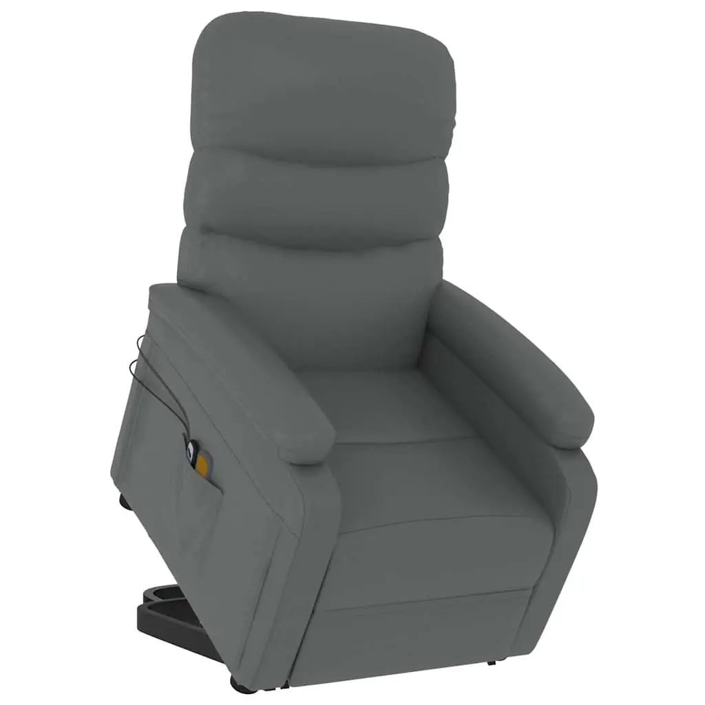 Electric Massage Chair Anthracite Stand Up Recliner Lift for Elderly with Vibration Massage Technology and Manual Reclining Positions