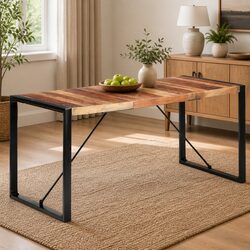 Compact Industrial Dining Table for Modern Living