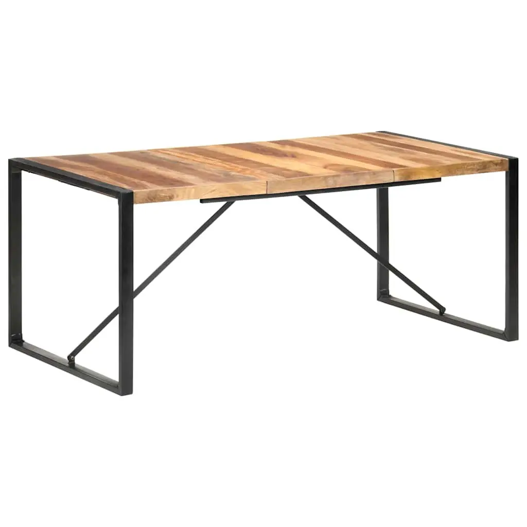 Dining Table Brown 180x90x75 cm Solid Acacia Rubberwood Industrial Style