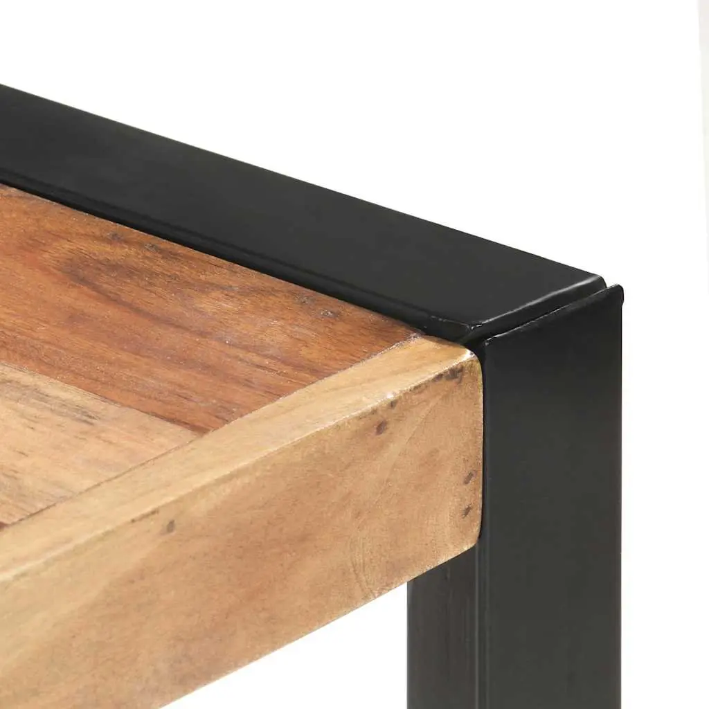 Dining Table Brown 180x90x75 cm Solid Acacia Rubberwood Industrial Style