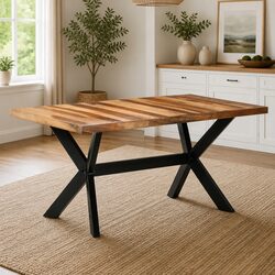 Robust Industrial Dining Table - Crafted for You