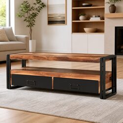 Brown Wooden TV Cabinet with Storage and Style