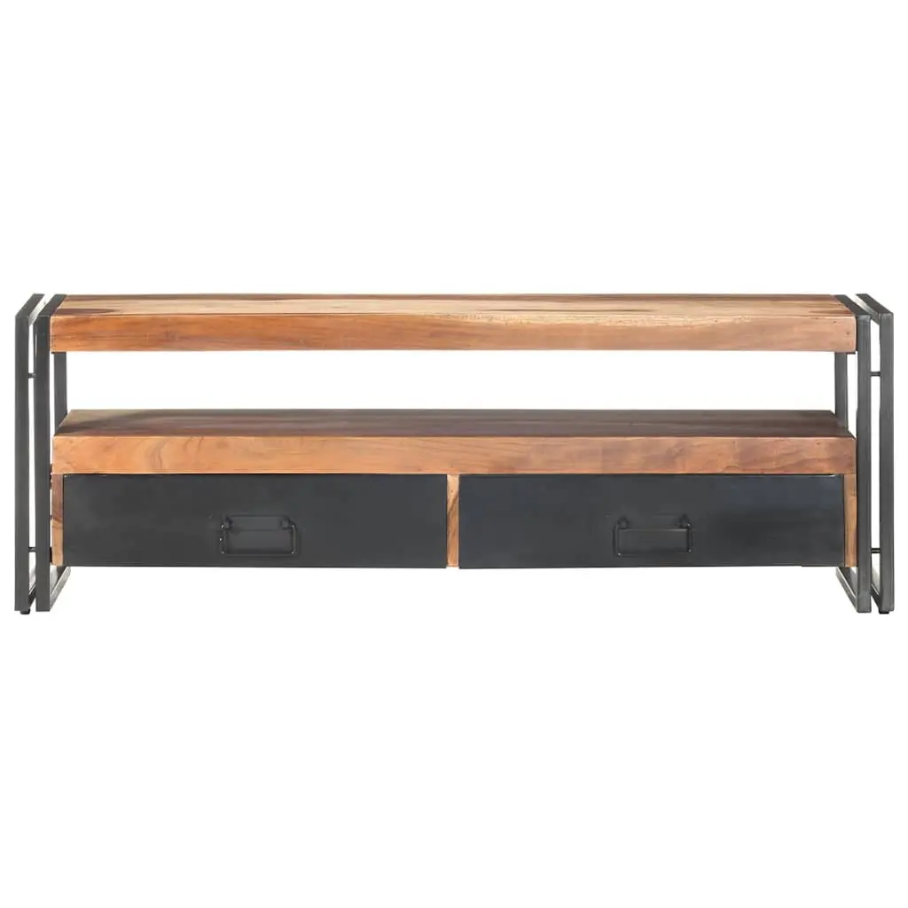 TV Cabinet Brown 120x30x40 cm Wooden Storage Unit with Drawers Open Compartment