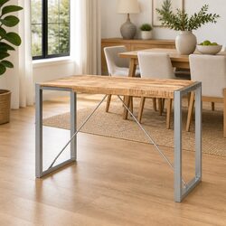 Compact Industrial Dining Table 120x60x75 cm