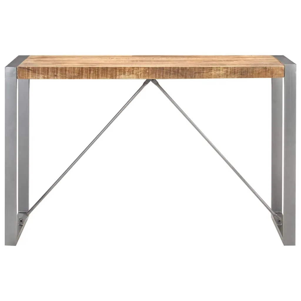 Dining Table Brown 120x60x75 cm Solid Mango Wood Industrial Style