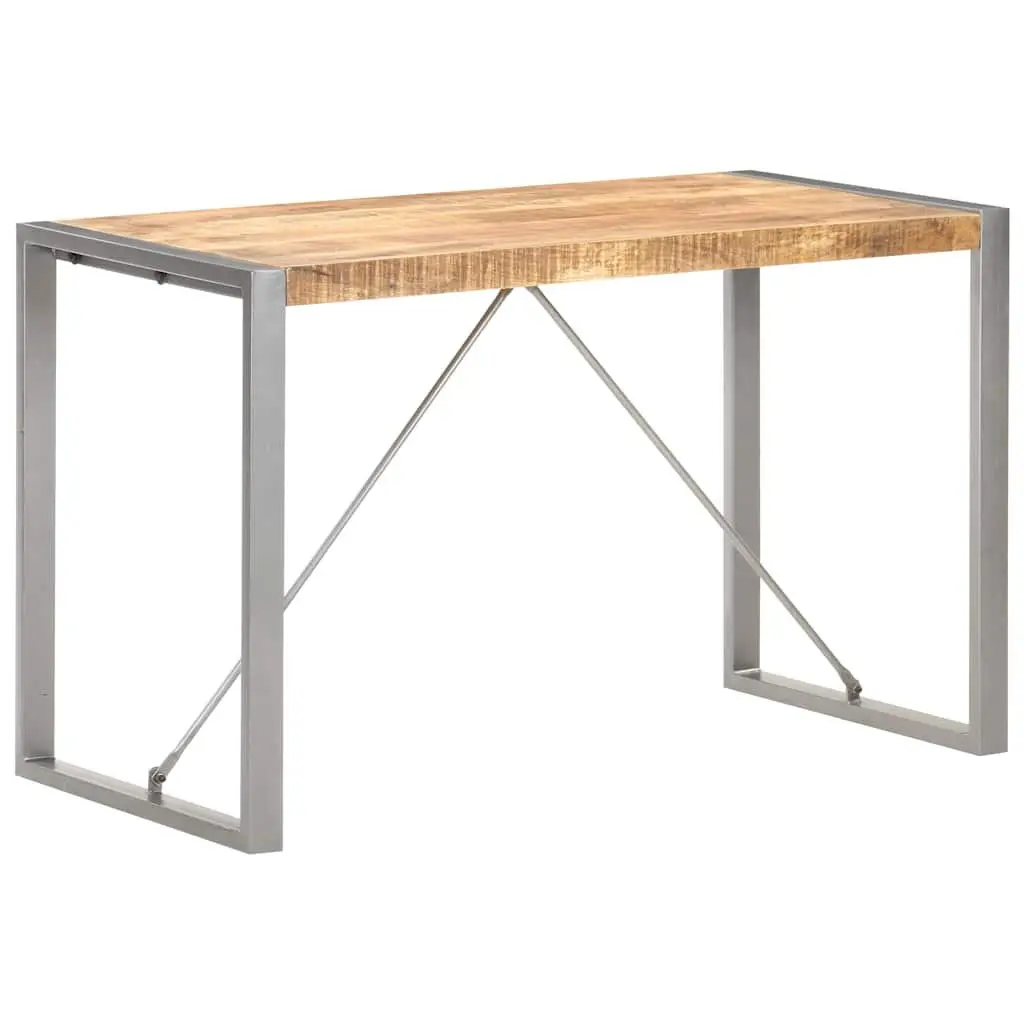 Dining Table Brown 120x60x75 cm Solid Mango Wood Industrial Style