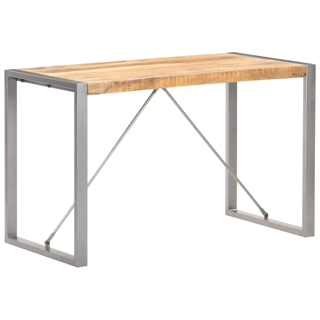 Dining Table Brown 120x60x75 cm Solid Mango Wood Industrial Style