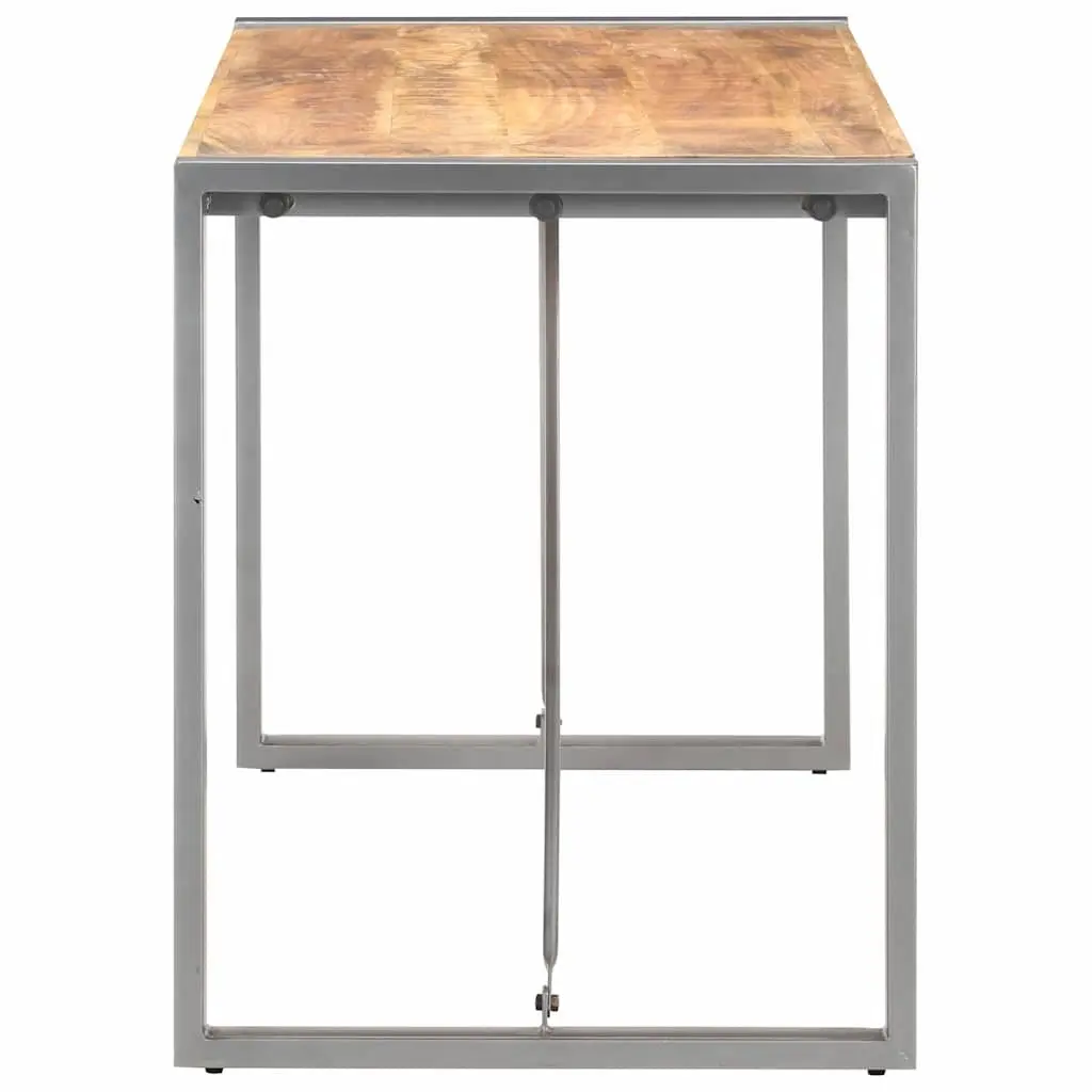 Dining Table Brown 120x60x75 cm Solid Mango Wood Industrial Style
