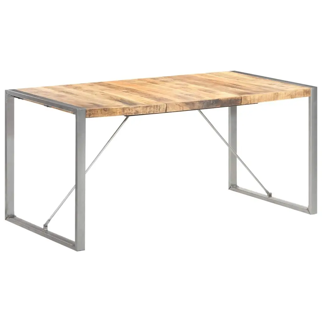 Dining Table 160x80x75 cm Solid Wood Kitchen Furniture Industrial Design