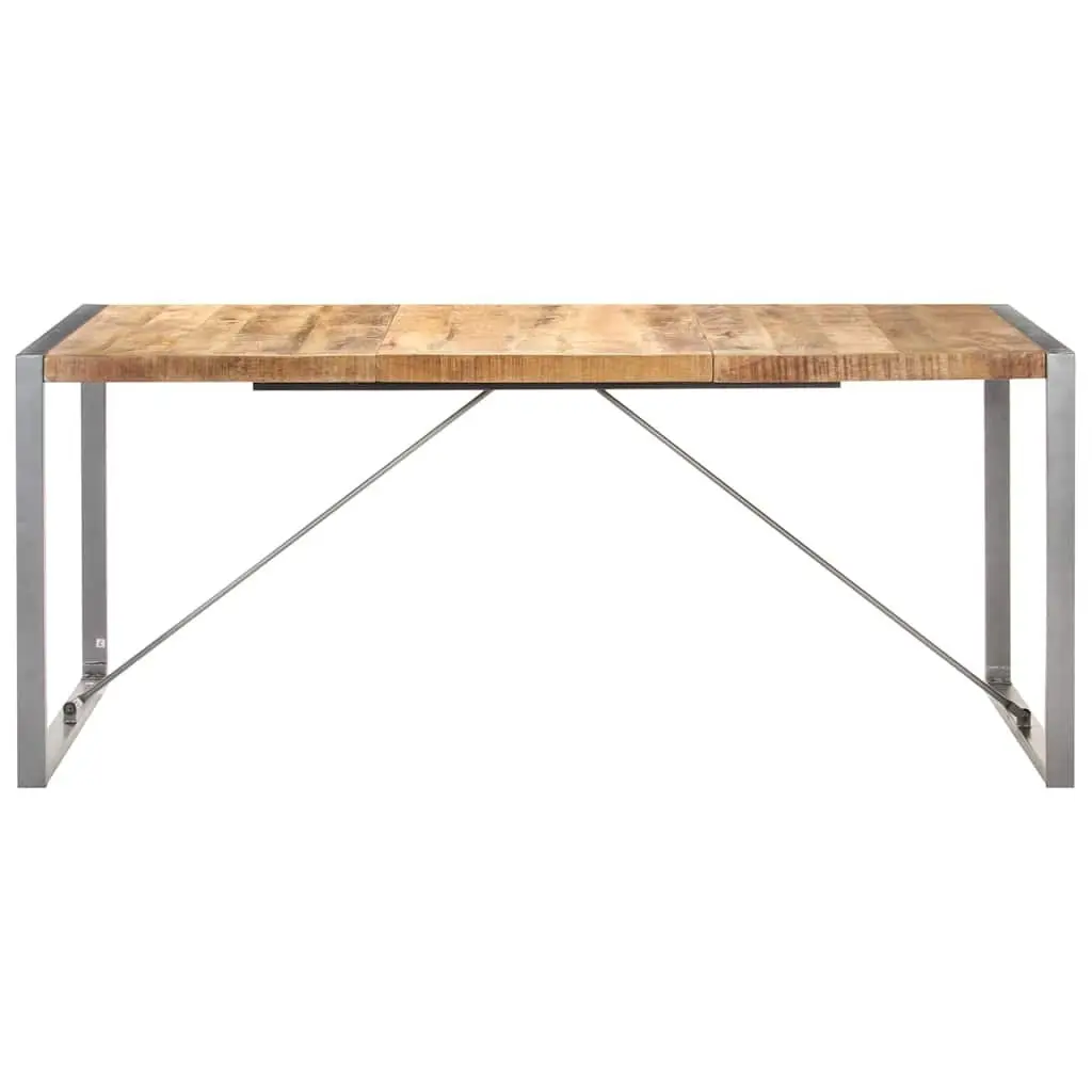 Dining Table Brown 180x90x75 cm Solid Mango Wood Industrial Style