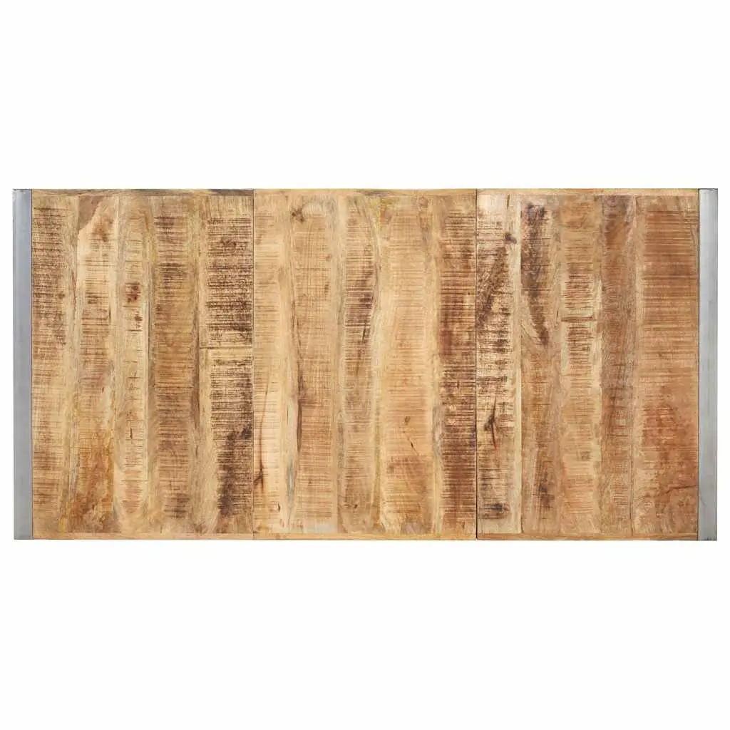Dining Table Brown 180x90x75 cm Solid Mango Wood Industrial Style