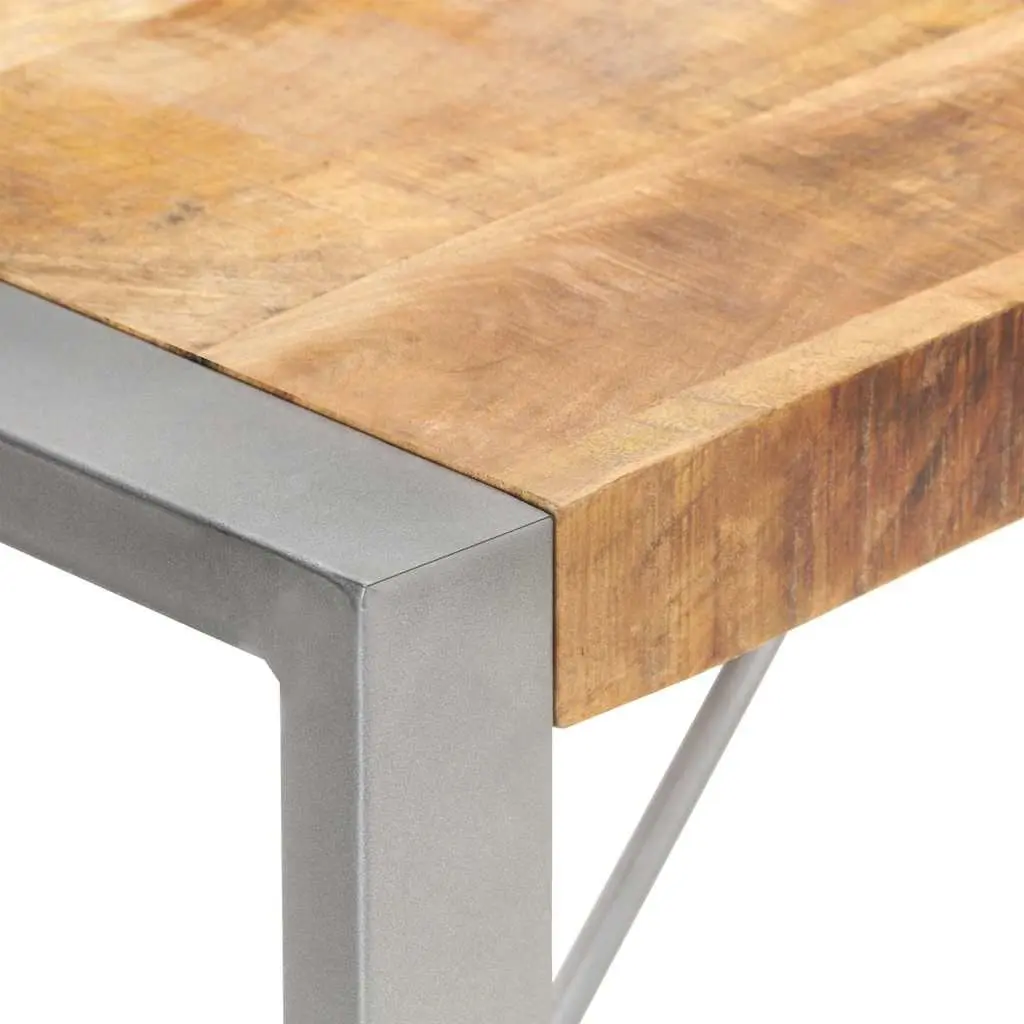 Dining Table Brown 180x90x75 cm Solid Mango Wood Industrial Style
