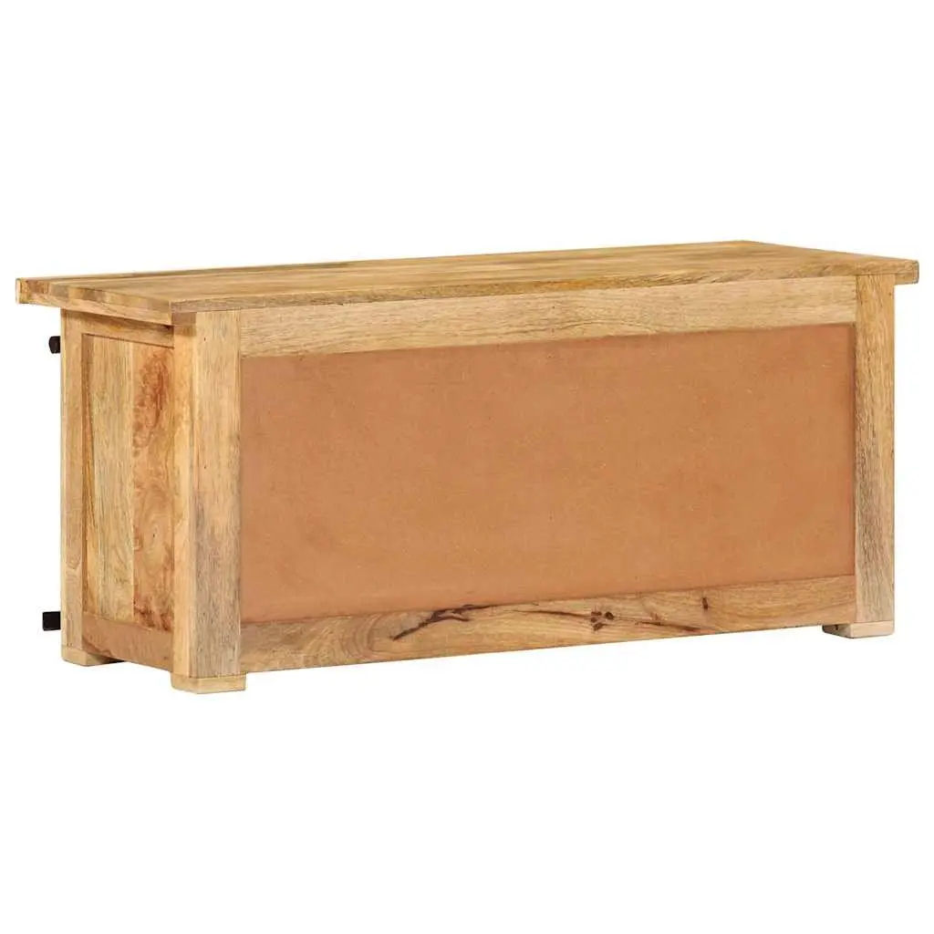 TV Cabinet Brown 90x35x40 cm Solid Wood Mango Rustic Vintage Storage Unit