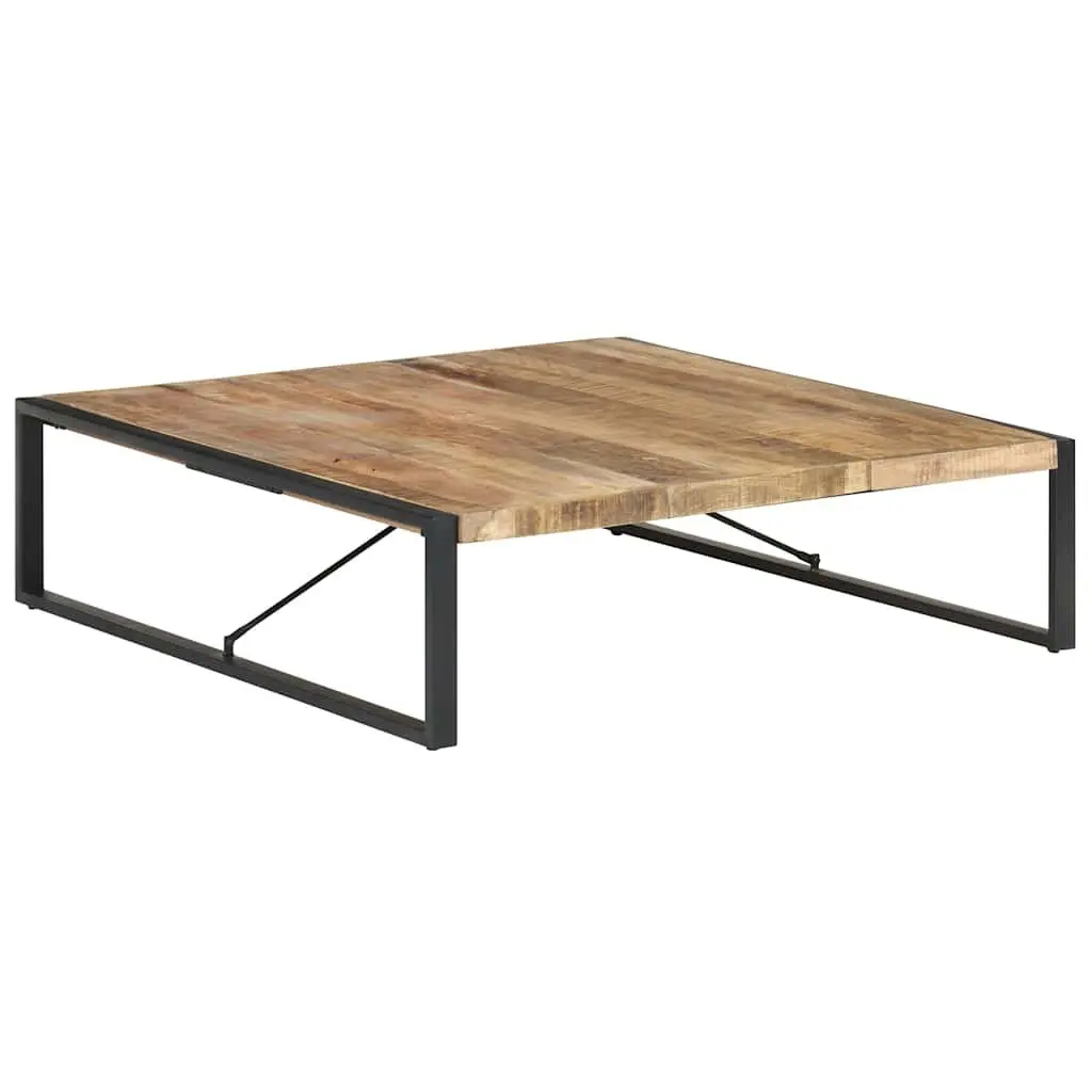 Coffee Table Brown 140x140x40cm Solid Wood Mango Industrial Style