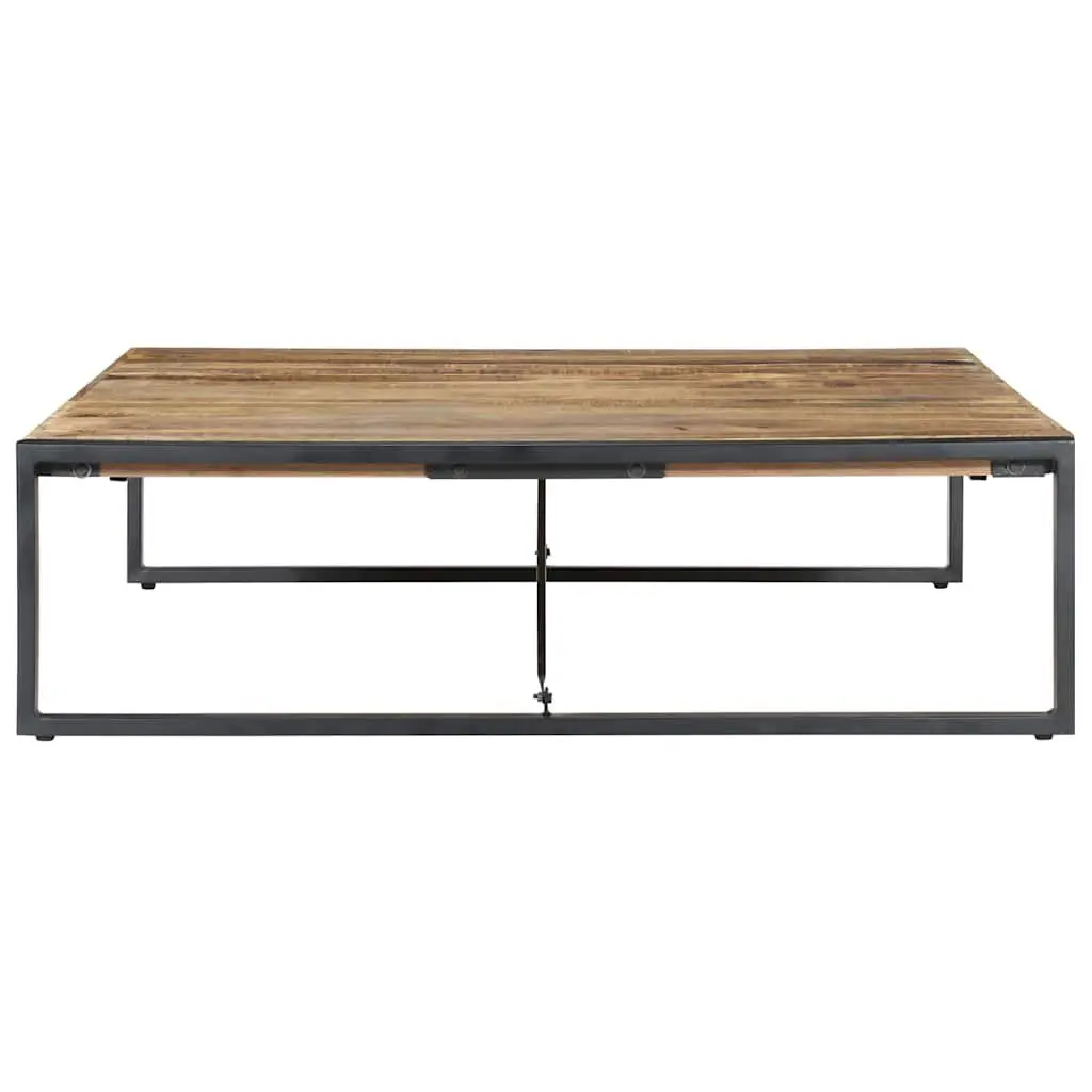 Coffee Table Brown 140x140x40cm Solid Wood Mango Industrial Style