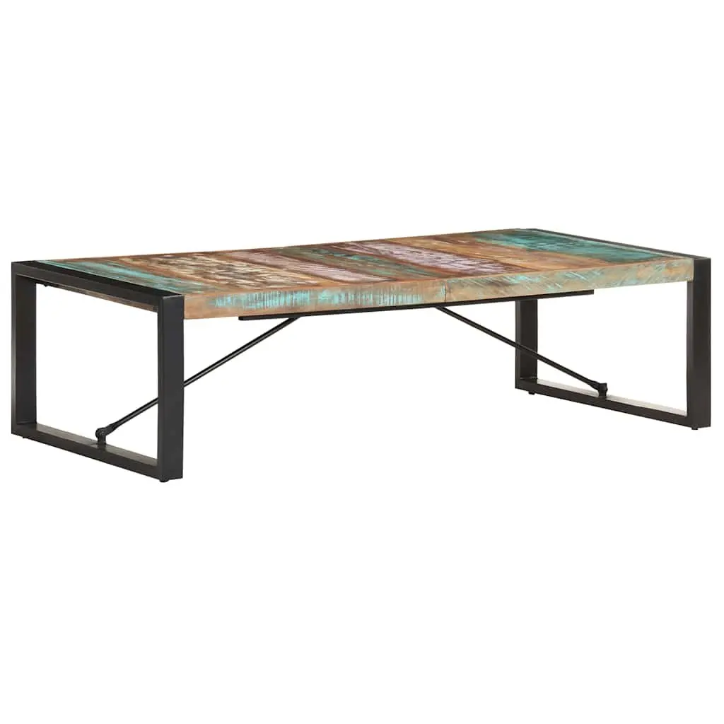 Coffee Table Brown 140x70x40 cm Industrial Style Solid Reclaimed Wood