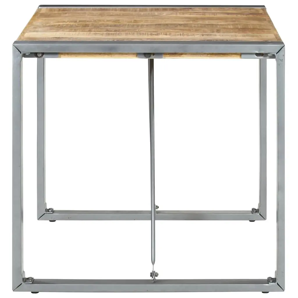Dining Table Brown 80x80x75 cm Rough Mango Wood Industrial Style