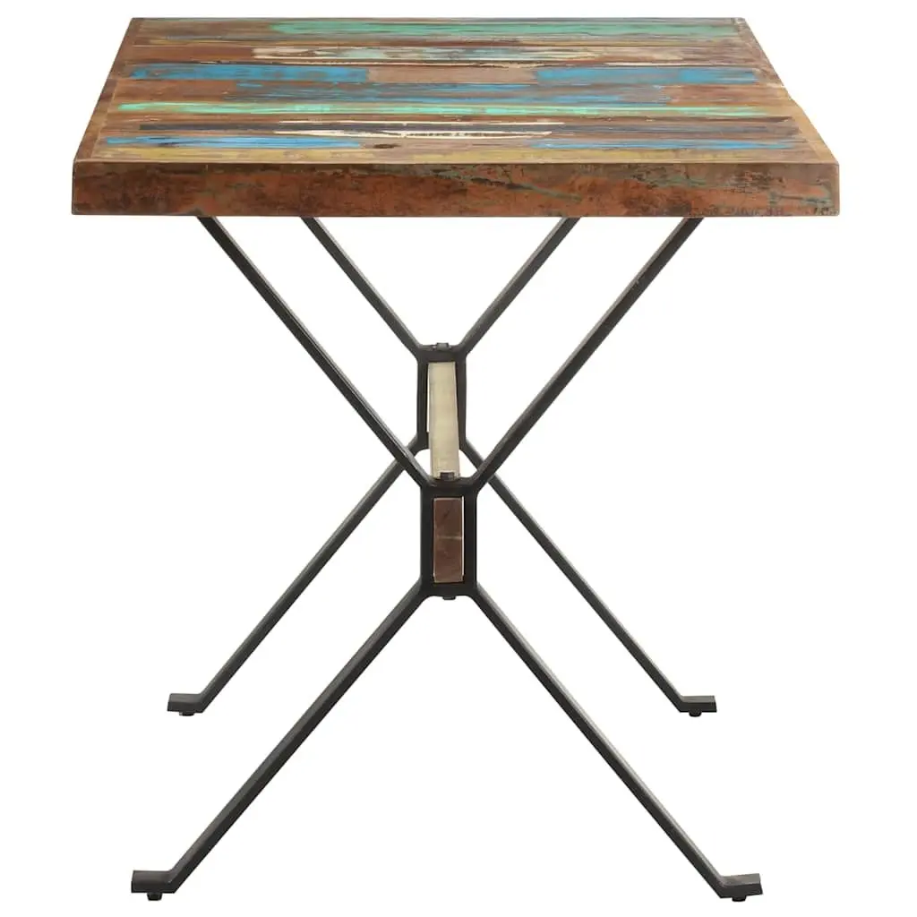 Dining Table 140x70x76 cm Solid Reclaimed Wood Industrial Kitchen Room Furniture