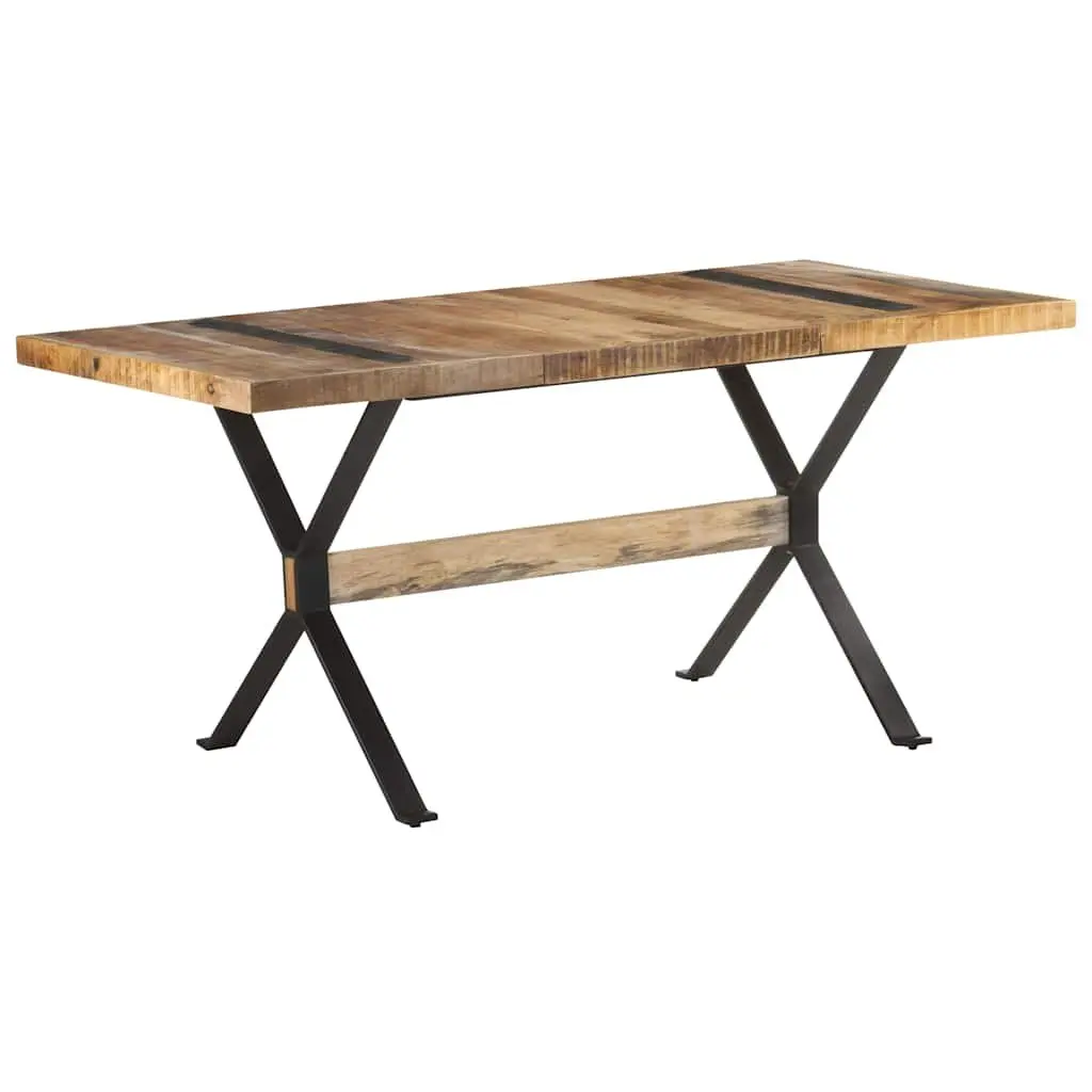 Dining Table Brown 160x80x76 cm Industrial Style Wooden