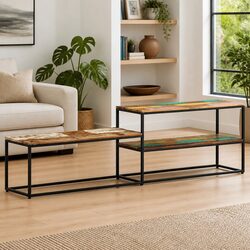 Compact TV Cabinet 180x30x50 cm - Solid Reclaimed Wood Design