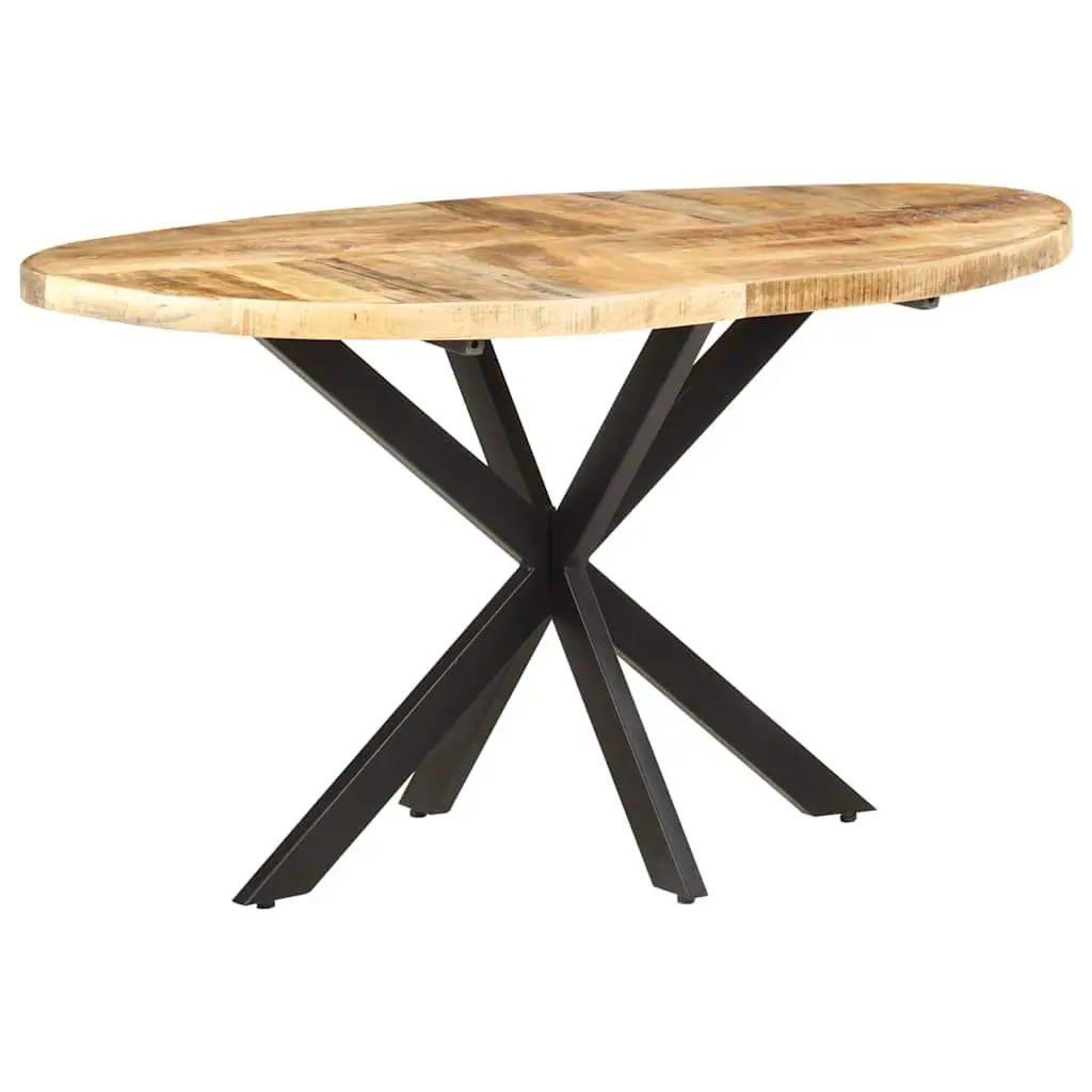Dining Table Brown 140x80x75 cm Solid Mango Wood Sturdy Construction