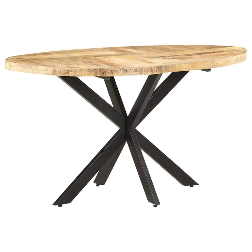 Dining Table Brown 140x80x75 cm Solid Mango Wood Sturdy Construction