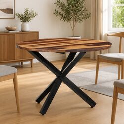 Acacia Wood Dining Table 100x100x75 cm - Sturdy and Stylish