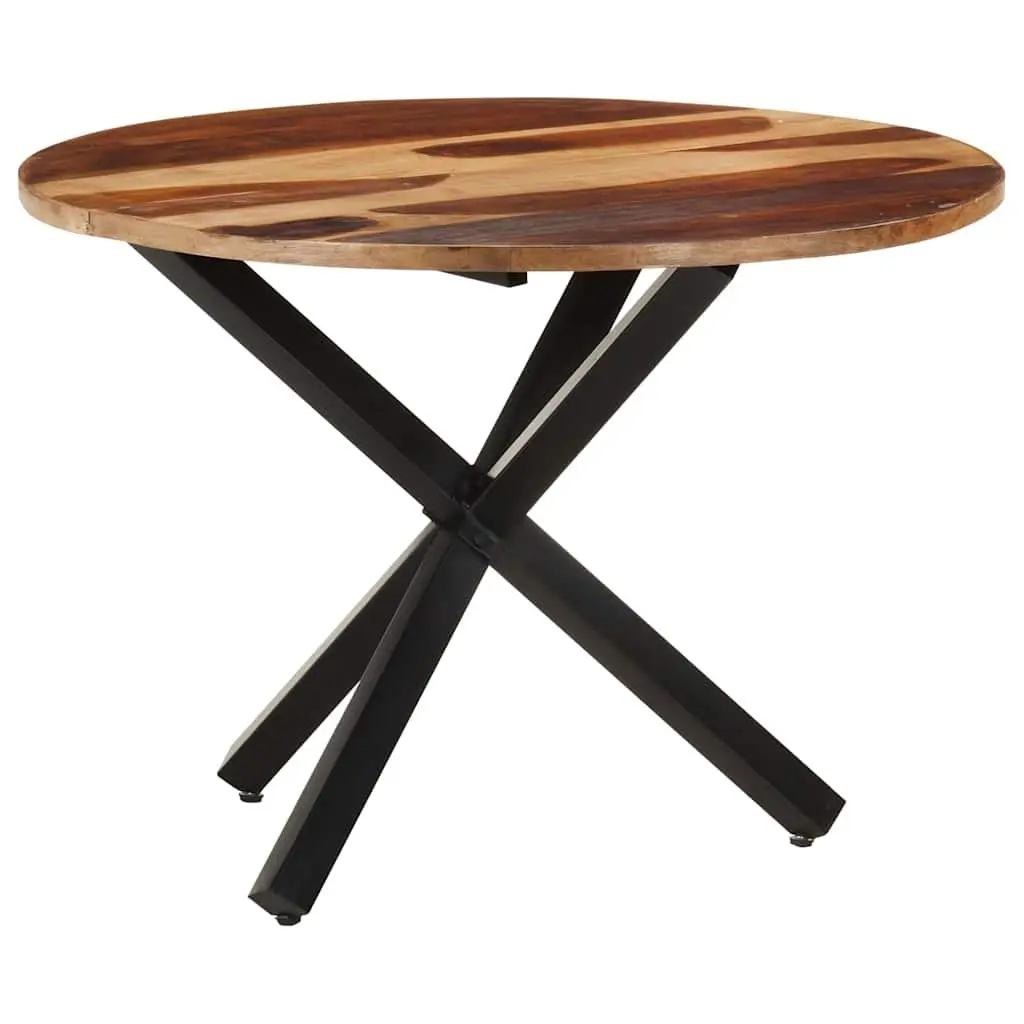 Dining Table Brown 100x100x75 cm Solid Acacia Wood Durable Construction