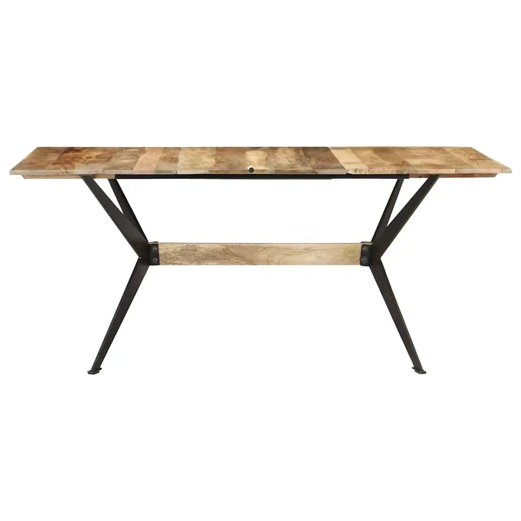 Dining Table Brown 180x90x76cm Solid Mango Wood Industrial Style