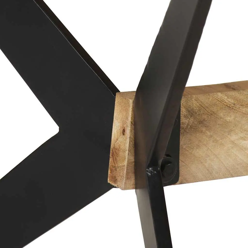 Dining Table Brown 180x90x76cm Solid Mango Wood Industrial Style