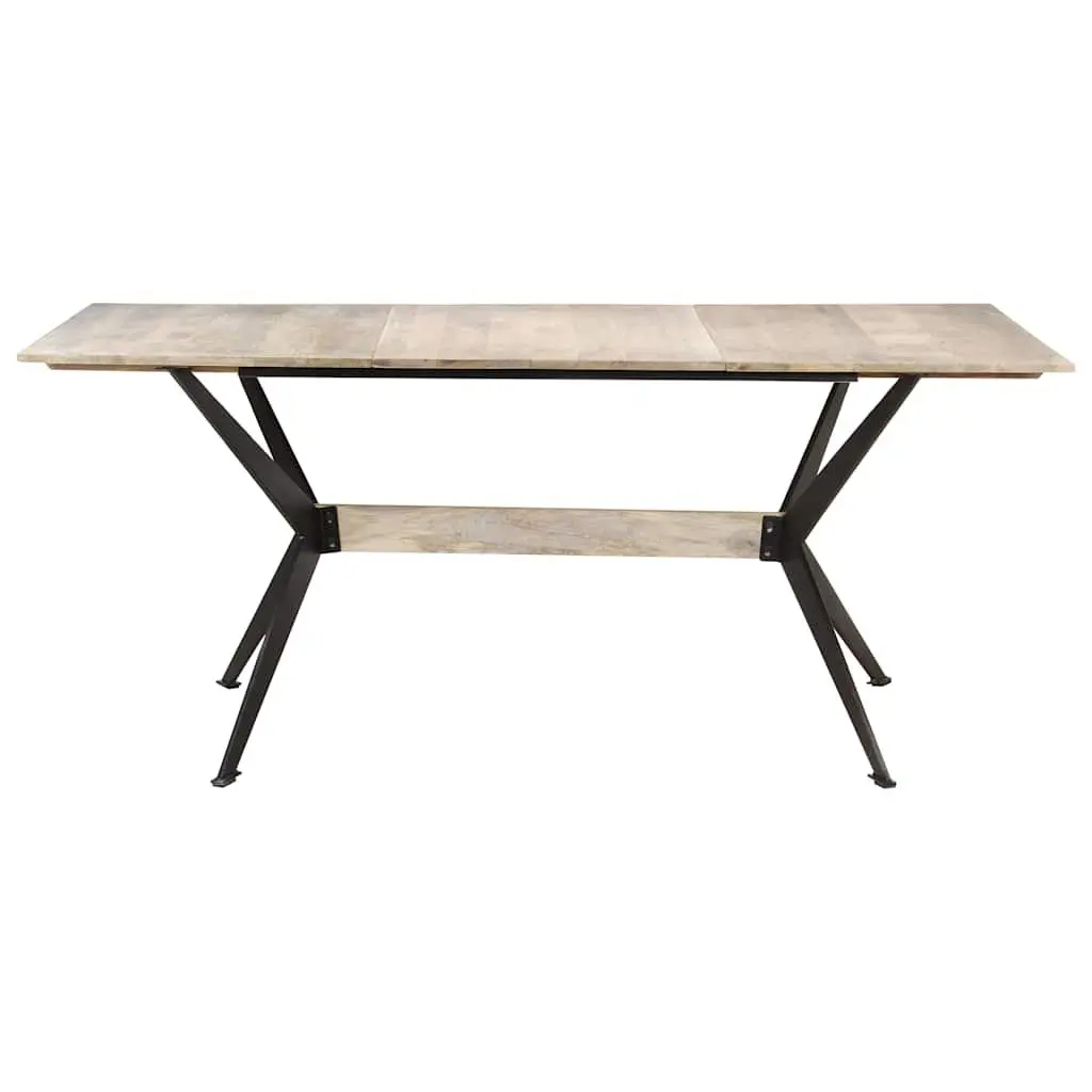 Dining Table Brown 180x90x76 cm Solid Mango Wood Industrial Style