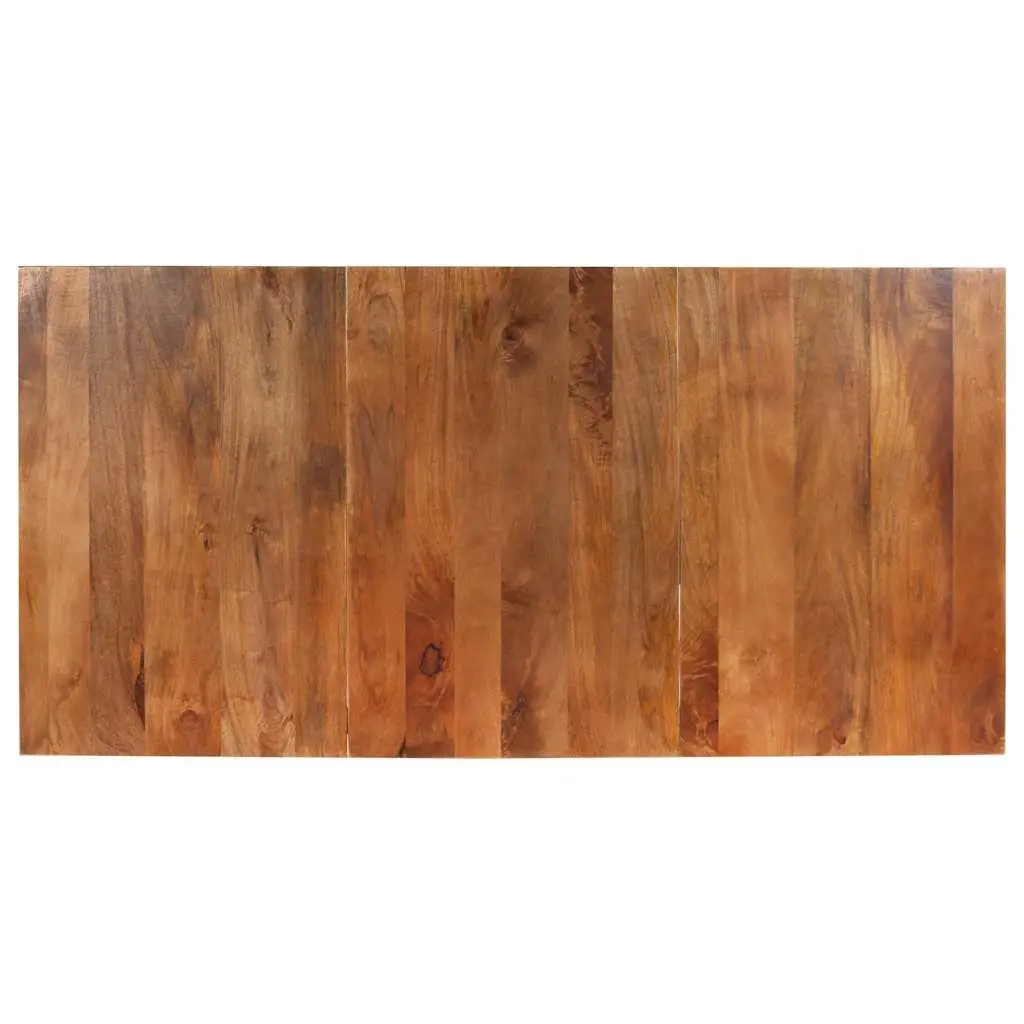 Solid Mango Wood Dining Table Brown 180x90x76 cm Industrial Style