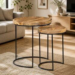 Reliable 2 Piece Coffee Table Set with Strong Construction