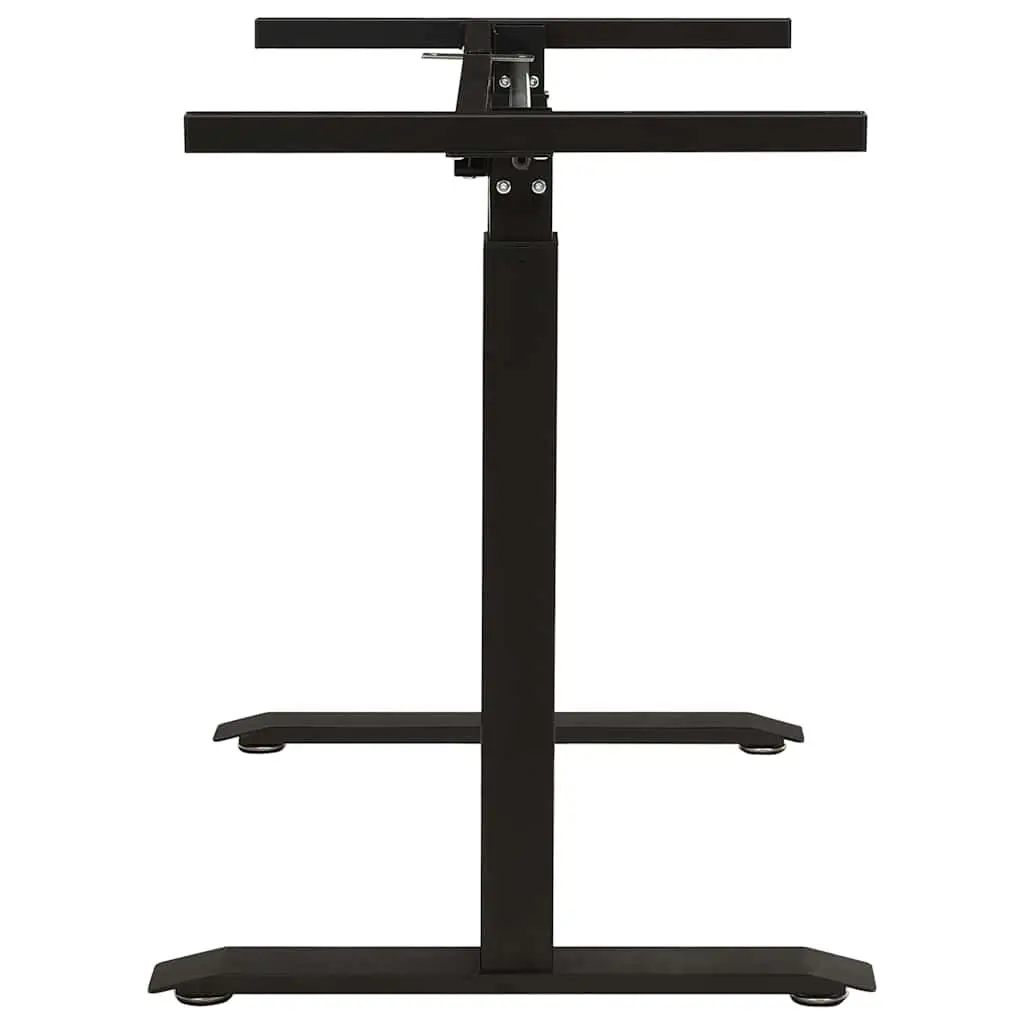Manual Adjustable Desk Frame Black Hand Crank Carbon Steel Sit Stand 71 to 113 cm Height 102 to 160 cm Width