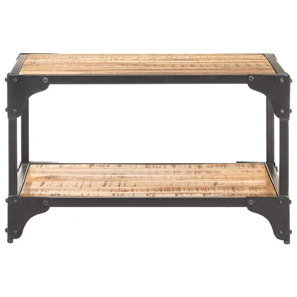 Coffee Table Brown 60x60x35 cm Solid Mango Wood Storage Shelf