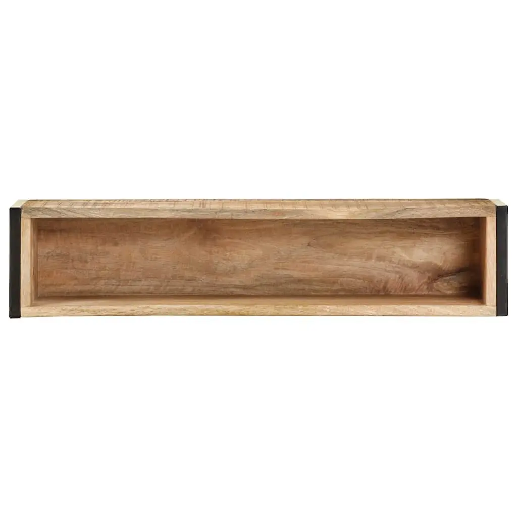 Wooden Planter Brown 90x20x68 cm Raised Garden Bed Solid Mango Wood with Powder-Coated Iron Frame
