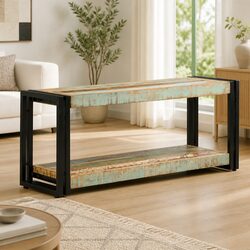 Concise Solid Reclaimed Wood TV Cabinet Design