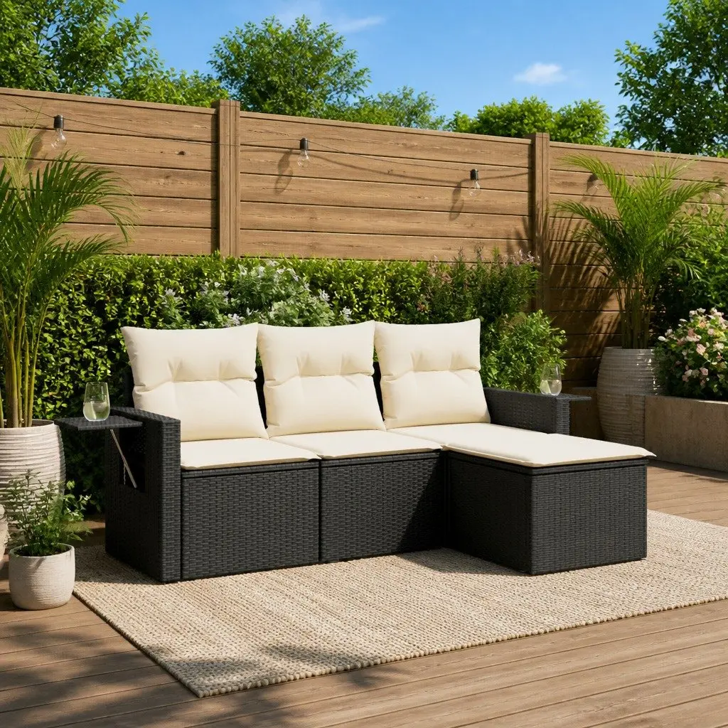 Black Garden Sofa Set for Easy Outdoor Living