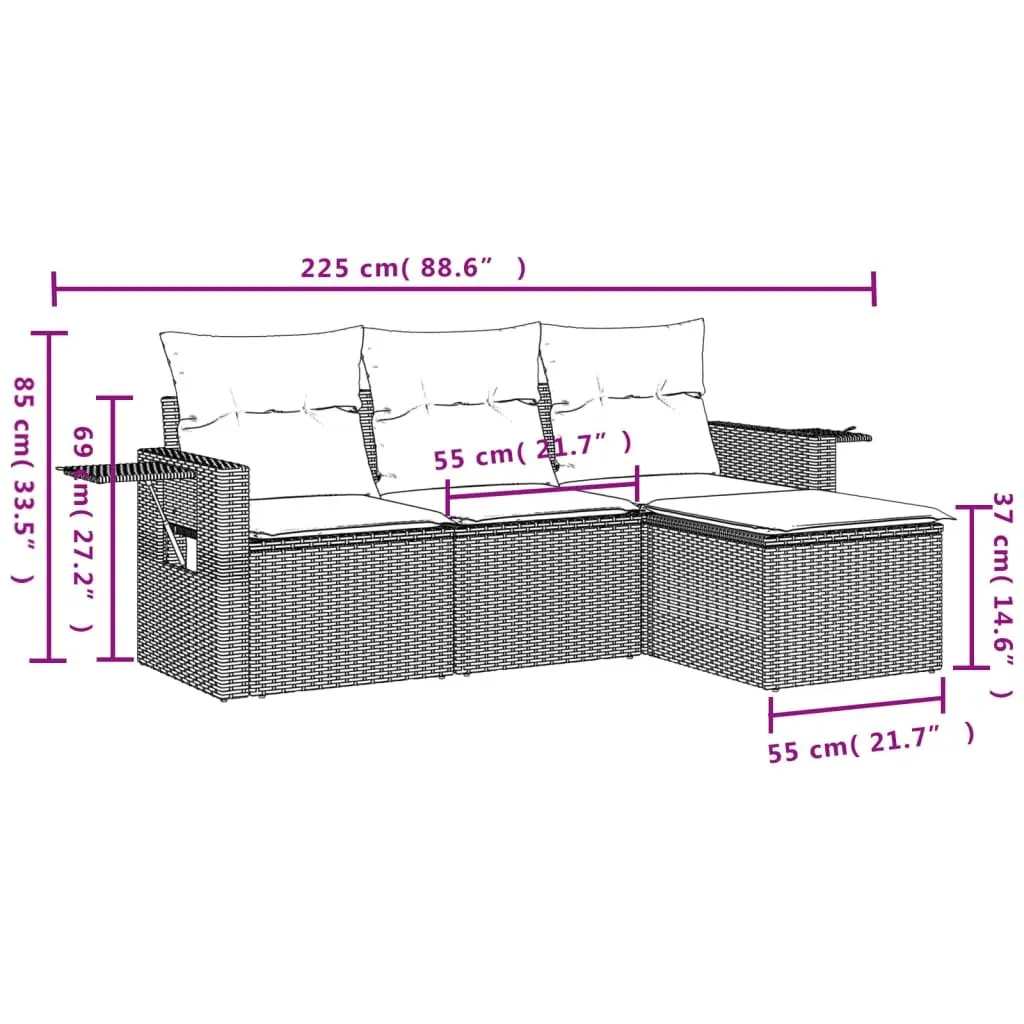 Black Garden Sofa Set for Easy Outdoor Living
